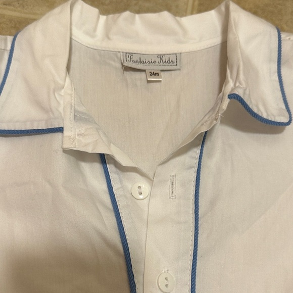 Fantasie White and Blue Kids One Piece Shorts - Picture 3 of 7